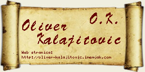 Oliver Kalajitović vizit kartica